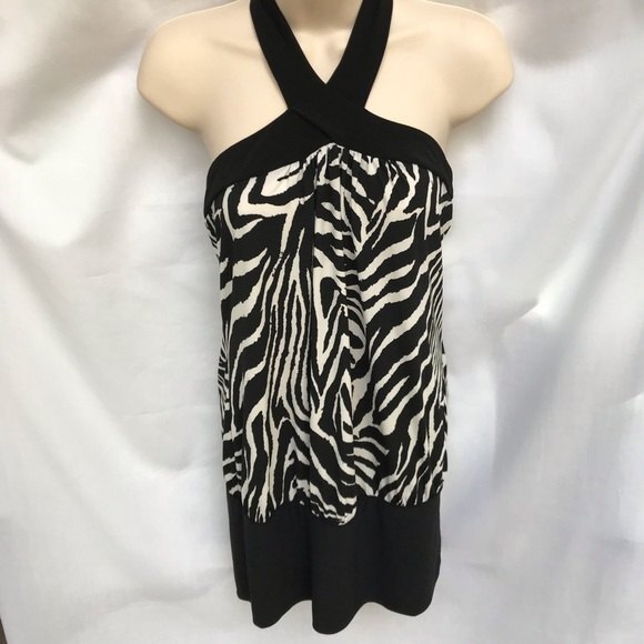 White House Black Market Tops - White House Black Market Zebra Striped Halter Top Size S